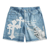 Expect All The Good Things Oversized Unisex Denim Shorts